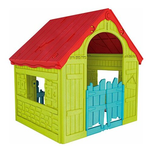 Keter Kućica za decu Wonderfold play house, crvena/zelena/svetlo plava Slike