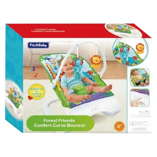 Magic Toys Fitch Baby: Zaposlitveni fotelj za dojenčke Deževni gozd z zvokom in vibriranjem Cene