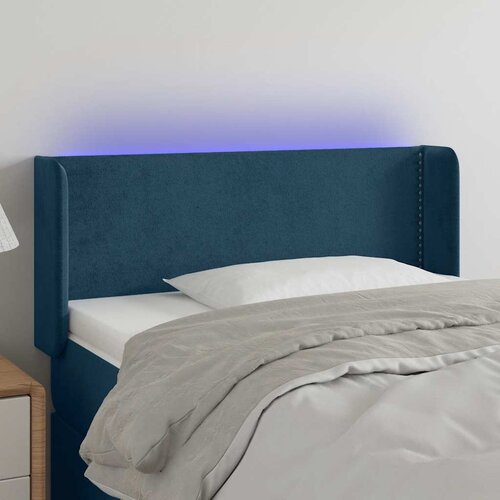 LED uzglavlje tamnoplavo 103x16x78/88 cm baršunasto Cene