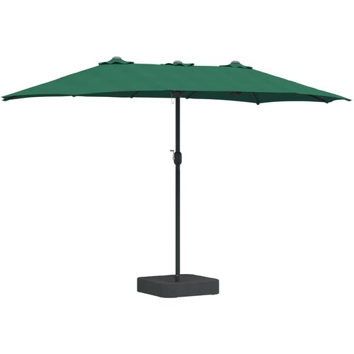 VidaXL Vrtni dežnik Zelena 385 x 209 x 244 cm Poliester, (5000160760) Slike
