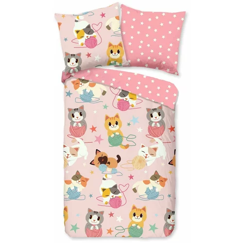 Bonami Selection Pamučna dječja posteljina za krevet 140x200 cm Cats -