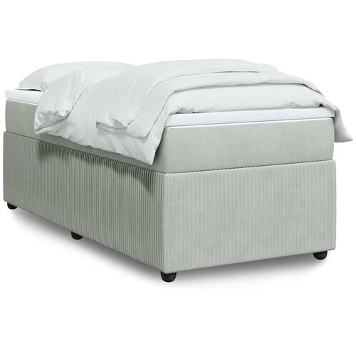  Box spring krevet s madracem svjetlosivi 90x190 cm bar&scaron;unasti Cijene