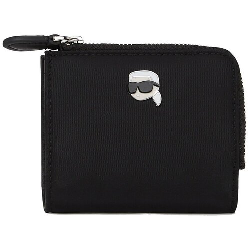 Karl Lagerfeld Denarnica IKON NYLON PIN SM ZIP WALL Črna Slike