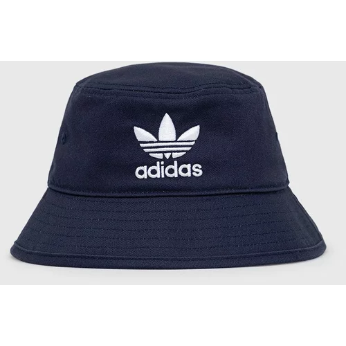Adidas Bombažni klobuk mornarsko modra barva