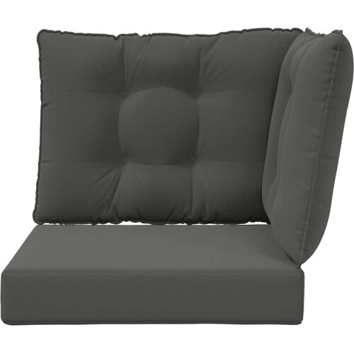  Jastuk za vanjsku sofU 3 pcs Antracit Poliester - Antracit 60 x 60 cm 1x sjedalo +1x naslon +1x bočna strana (2D s bartagom) Slike