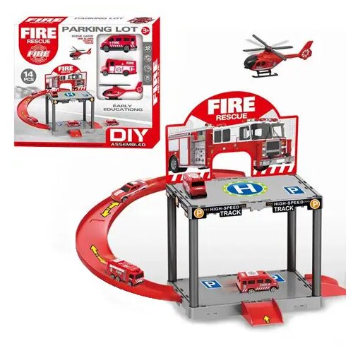 Magic Toys Parkirna hi&scaron;a gasilske postaje Igralni set z avtomobilčki Cene