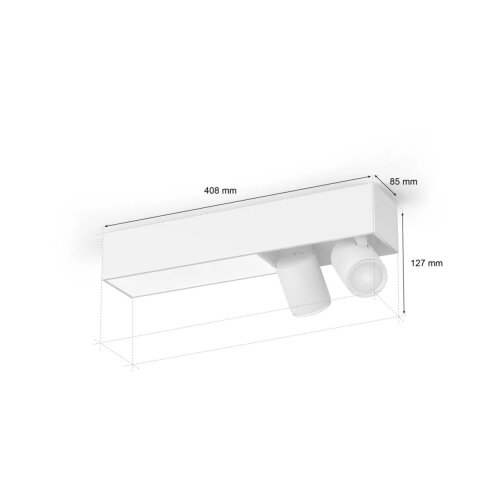  Philips-LED RGBW prigu&amp;scaron;iva spot svetiljka Hue CENTRIS 2xGU10/4,2W+ LED/11W Slike