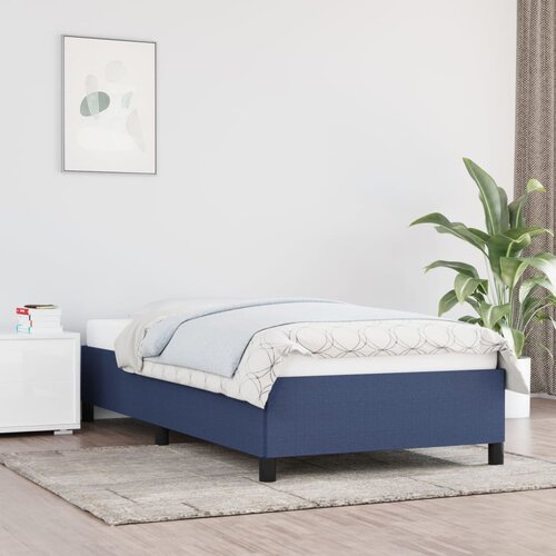 vidaXL Posteljni okvir moder 100x200 cm blago Cene