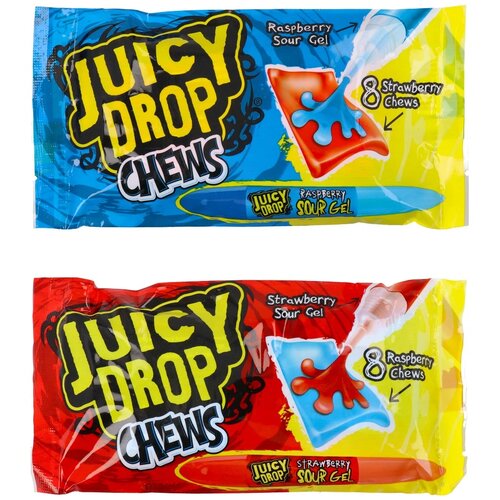Bazooka Juicy Drop Chews, gumena bombona sa slatkim gelom, miks Slike