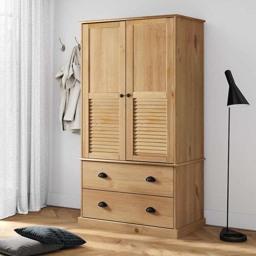 vidaXL garderobna omara vigo 90x55x170 cm trdna borovina Cene