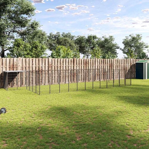  Kavez za pse crni 26,62 m² čelični Cene