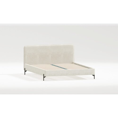 Ropez Bež tapecirani bračni krevet s podnicom 200x200 cm Barker &amp;ndash; Slike