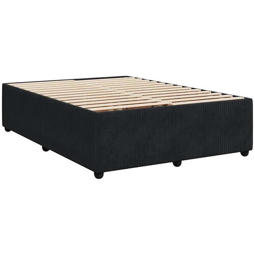 VidaXL Krevet s oprugama i madracem crni 140x200 cm bar&amp;scaron;unasti Slike