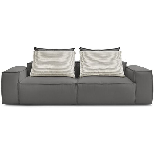 Bobochic Paris Siva sofa od imitacije kože 260 cm Boheme &amp;ndash; Slike