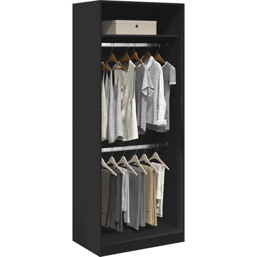 vidaXL Ormar crni 80 x 50 x 200 cm od konstruiranog drva Cijene