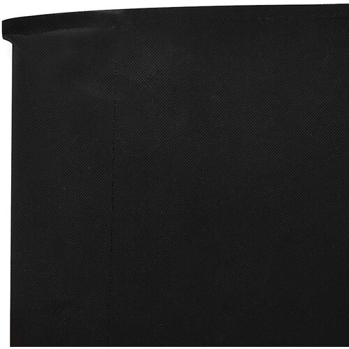  Vjetrobran s 9 panela od tkanine 1200 x 160 cm crni Slike