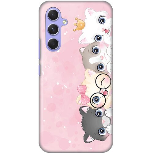 silikonska maska za Samsung A546B Galaxy A54 5G Pink cats Print Skin roze Slike