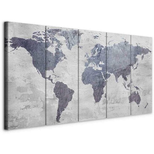 Artgeist Slika Na Platnu Concrete World Map Cene
