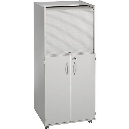 eurokraft pro pomična računalniška omarica z rolojem iz umetne mase, različica premium, vxšxg 1660 x 725 x 642 mm, s prestavljivo vstavno polico Cene