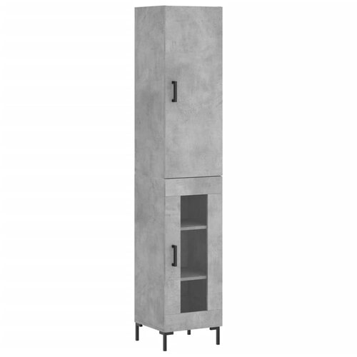 Maison Chic Visoka omara - Komoda - Predalnik betonsko siva 34,5x34x180 cm inženirski les, (21721426) Cene