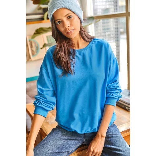 Olalook Sweatshirt - Blue - Oversize
