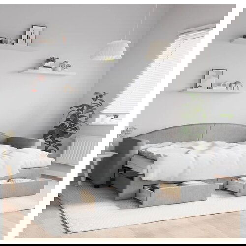 vidaXL Dnevni krevet na razvlačenje svjetlosivi 80 x 200 cm od tkanine Cene