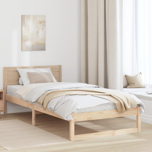 vidaXL okvir kreveta Prirodni Čvrsta borovina 90 x 200 cm Izdržljiv Cijene