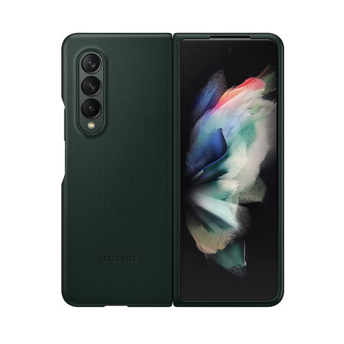 Samsung EF-VF936LJEGWW kožna za&amp;scaron;titna maska za telefon Galaxy Z Fold 4 sivo zelena Slike