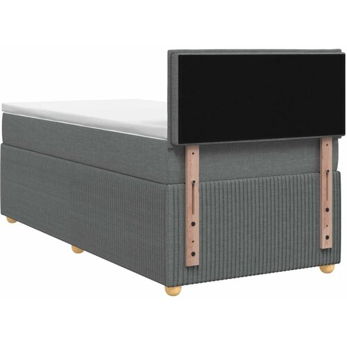  Boxspring krevet s madracem Tamnosiva 90 x 190 cm Tkanina - Tamnosiva 90 x 190 cm Dizajn linija Slike