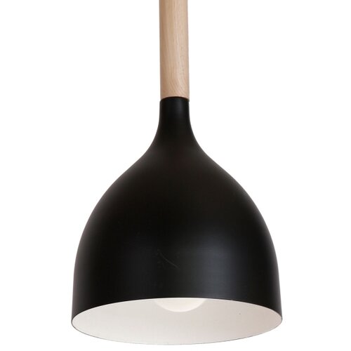  Luster na sajli NOAK WOOD 1xE27/15W/230V crna/buk Slike