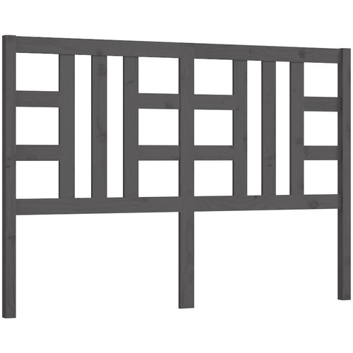 Maison Chic posteljno vzglavje - vzglavna omarica - nočna omarica sivo 126x4x100 cm trdna borovina, (21705874) Cene