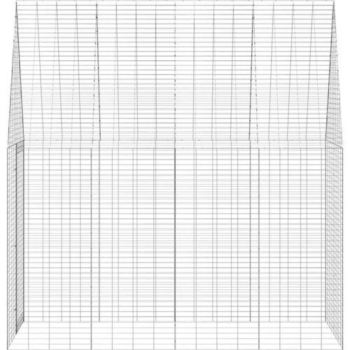  Kavez za zečeve Srebrno 200 x 100 x 210 cm Cinkani čelik Slike