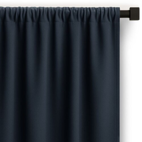 Restilo curtain CARLI color indigo plain style classic tape type of material - textiles oxford 140x250 Cene