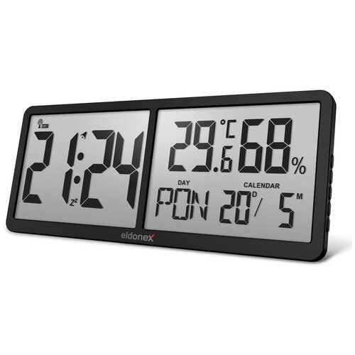  ELDONEX ECL-1110-BK - Digitalni zidni sat TimeCheck 4xAA crni Cene