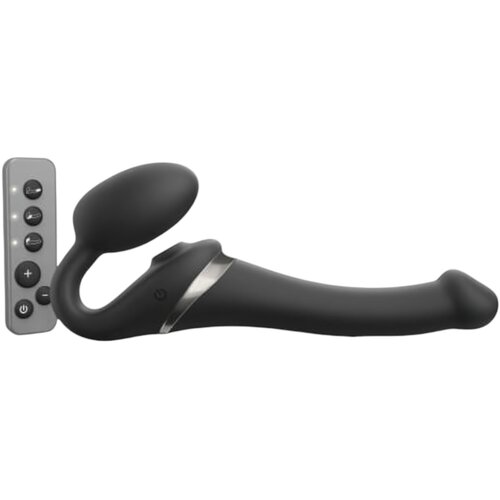 Strap-On-Me S - zračni vibrator brez naramnic - majhen (črn) Cene