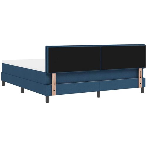  Krevet s opruga kutije s uzglavljem Plava 180 x 200 cm tkanina Slike