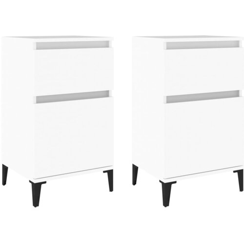 Maison Chic Dvo delni komplet Nočne omarice - Nočne mize bele 40x35x70 cm, (21688692) Cene