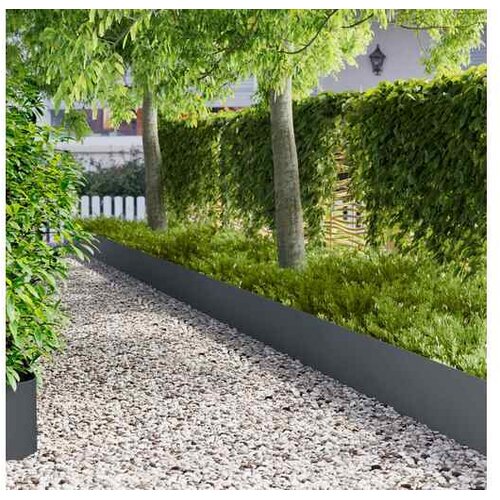 vidaXL Ograda oko Travnjaka 10 kom. 100 x 22 cm Čelik Antracit - Antracit 10 22 cm Cijene