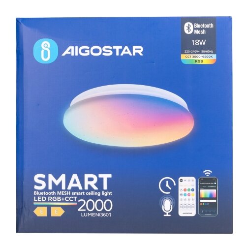  Aigostar-LED RGBW Kupatilsko plafonsko LED svetlo LED/18W/230V IP44+daljinski upravljač Slike