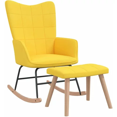  Gugalni stol s stolčkom gorčično rumeno blago, (20804256)