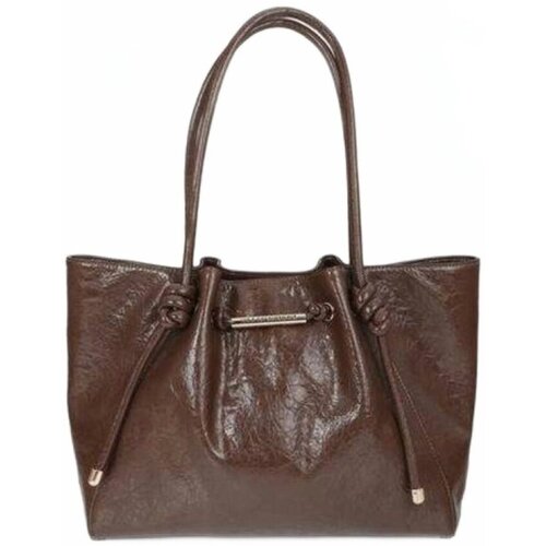 Lola Casademunt Torbe Shopper With Metal Tube Detail With Die- Kostanjeva Slike