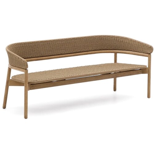 Kave Home Bež/u prirodnoj boji vrtna sofa od masivnog bagrema Arinella &amp;ndash; Slike
