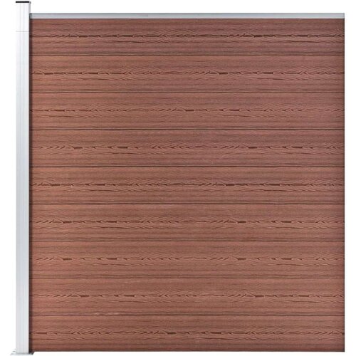 vidaXL Vrtna ograja WPC 175x186 cm rjava Cene