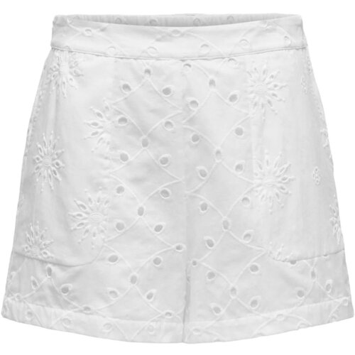 Only ONLTALLA EMB. SHORTS WVN CS 15334951 Bijela Slike