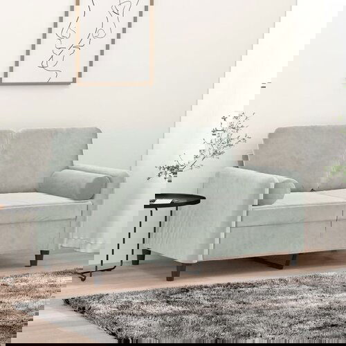 VidaXL Dvosjed s ukrasnim jastucima svjetlosivi 120 cm bar&amp;scaron;unasti Slike