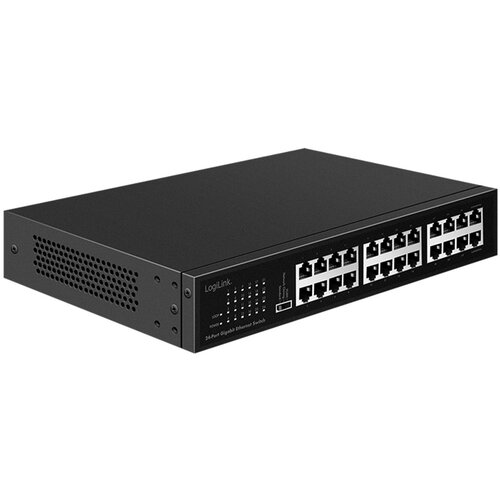 Logilink 24 port gigabit ethernet network switch, desktop or 19 rackmount, NS1324 Slike