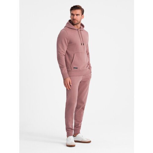 Ombre Men&amp;#039;s BASIC cotton tracksuit set kangaroo sweatshirt + joggers Slike