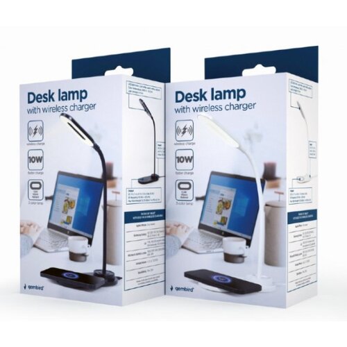 Gembird TA-WPC10-LED-01-W LED Stona lampa + QI bezicni punjac max10W White Cene