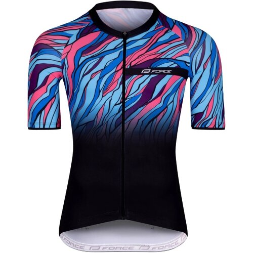 Force Dres LIFE kratki rukav, crna-plava-roze M Cene