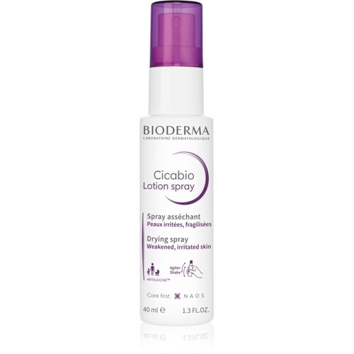 Bioderma Cicabio Lotion Spray pr&amp;scaron;ilo za pomiritev in izsu&amp;scaron;evanje ran na koži 40 ml za ženske Slike